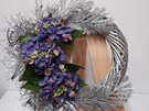 #artificialflowers#fakeflowers##fauxflowers#wreath#cane#purple#silver#christmas