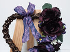#artificialflowers#fakeflowers##fauxflowers#wreath#cane#purple#burgundy#pansy