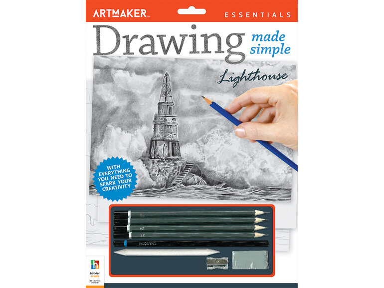 Artmaker Essentials Drawing Made Simple Lighthouse pencil sketch