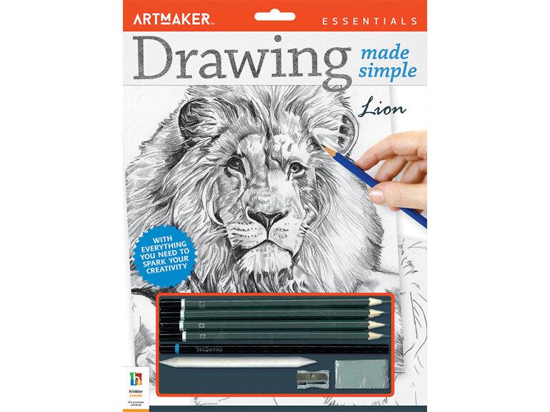Artmaker Essentials Drawing Made Simple: Lion pencil sketch