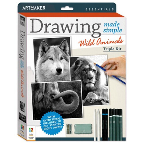 Artmaker Essentials Drawing Made Simple Triple Pack Animals