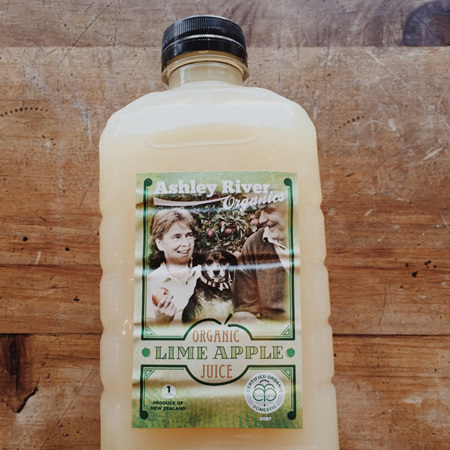 Ashley River Organic Lime Apple Juice 1ltr