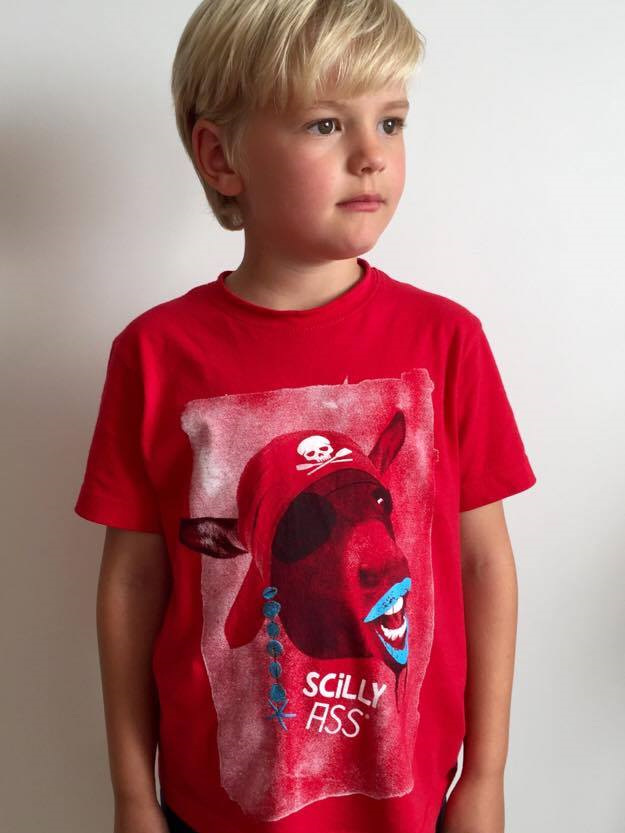 Kids' Scilly Ass Tee in red