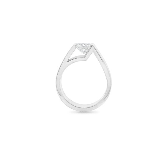 Asscher Princess Cut Diamond Ring