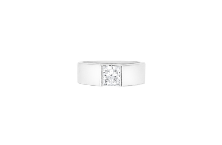 Asscher Princess Cut Diamond Ring