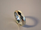 Astro Sterling Silver Faceted ring band