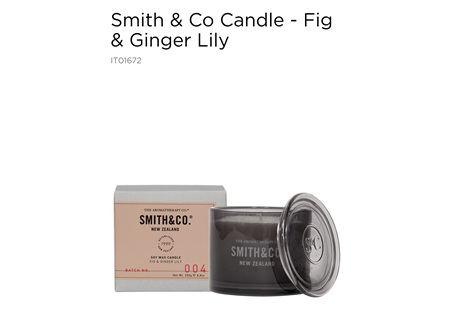 ATC Smith&Co Candle Fig&G/Lily 100g