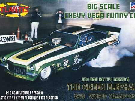 Atlantis 1/16 Green Elephant Chevy Vega Funny car (ALM1494)