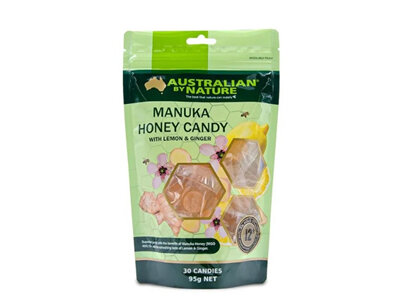 Australian By Nature Manuka Honey Candy With Lemon And Ginger 30S Bag