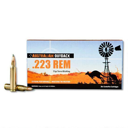 Australian Outback 223 55gr Sierra Blitzking Ammunition