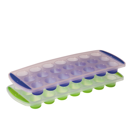 Avanti 21 Round Cup Pop Release Ice Cube Tray - Set of 2 - Blue/Green
