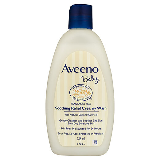 AVEENO Baby Sooth Cream Wash 236ml. moisturising soap-free soothing