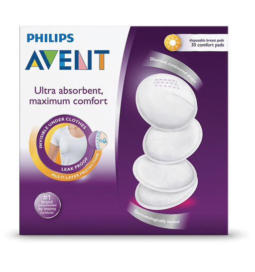 AVENT DISPOSABLE BREAST PADS 30 PACK