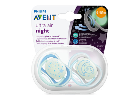 Avent Soother Ultra Air Night 6-18m