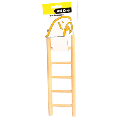 Avi One Bird Wooden Ladder - 5 Rung