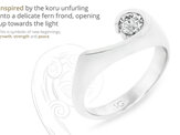 award winning patai diamond ring design koru inspired