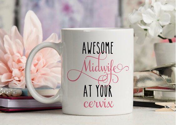Awesome Midwife at your cervix Mug