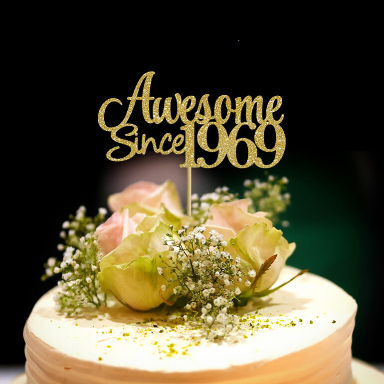 Awesome since Birth Year Cake Topper