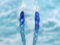 azure blue turquoise rimurimu seaweed fronds leaves earrings lily griffin nz