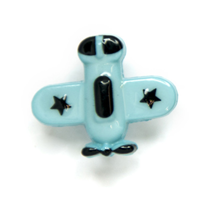 Baby Blue Plane Buttons