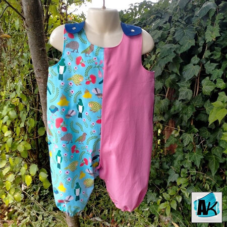 Baby Romper Suit – NZ Flora & Fauna, pink & blue