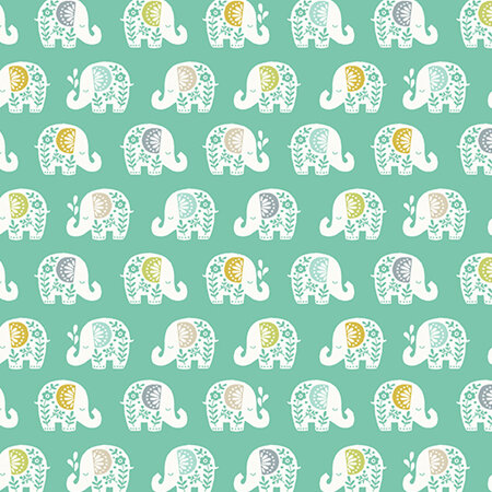 Baby Safari Elephants Teal TP-2449-T