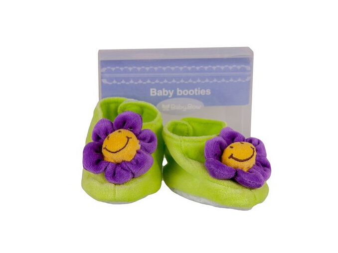 #baby#booties#flowerpower#velour