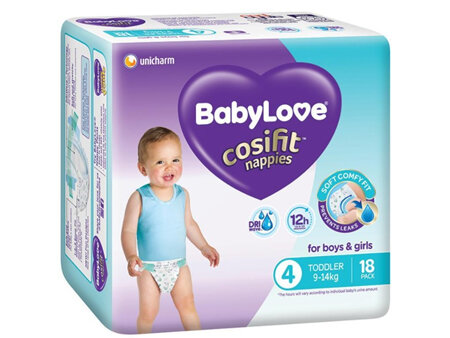 Babylove Cosifit Nappies Toddler 18