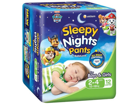 Babylove SleepyNights Pants 2-4Yrs 12pack