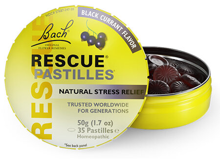Bach Rescue Remedy Blackcurrant Pastilles 12x50g Box