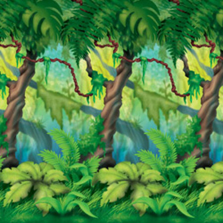 Backdrop wall jungle trees scene