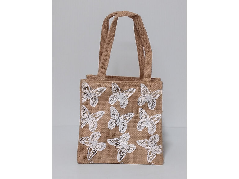 #bag#jute#printed#butterflies#butterfly#handles