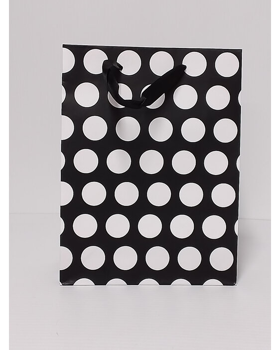 #bag#paper#dots#spots#black#white#cordhandle