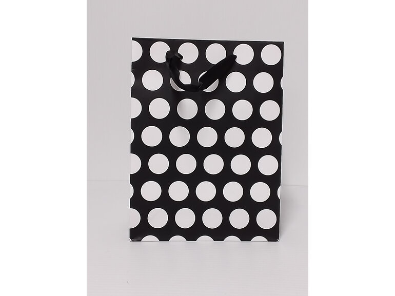 #bag#paper#dots#spots#black#white#cordhandle