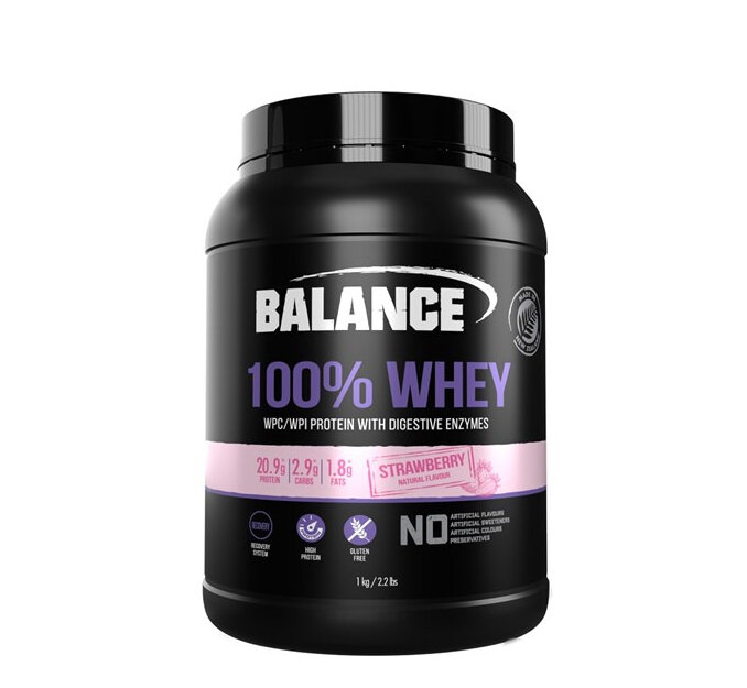Balance 100% Whey Protein 1kg - Strawberry