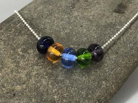 Ball chain necklace - spacer - spice
