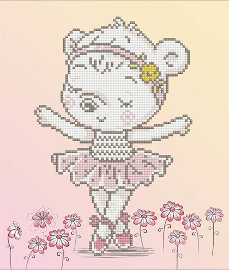 Ballet Bear - Diamond Dotz - Intermediate Kit