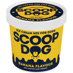 Banana flavoured icecream for dogs