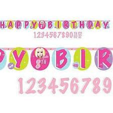 Barbie - happy Birthday Add a Number Banner