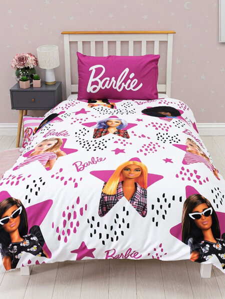 Barbie Stars Single Reversible Duvet Cover Set