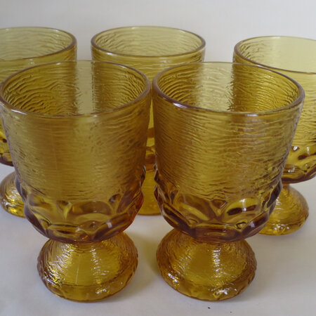 Bark style amber glasses