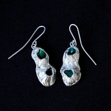 Barnacle Drop Earrings (Green)