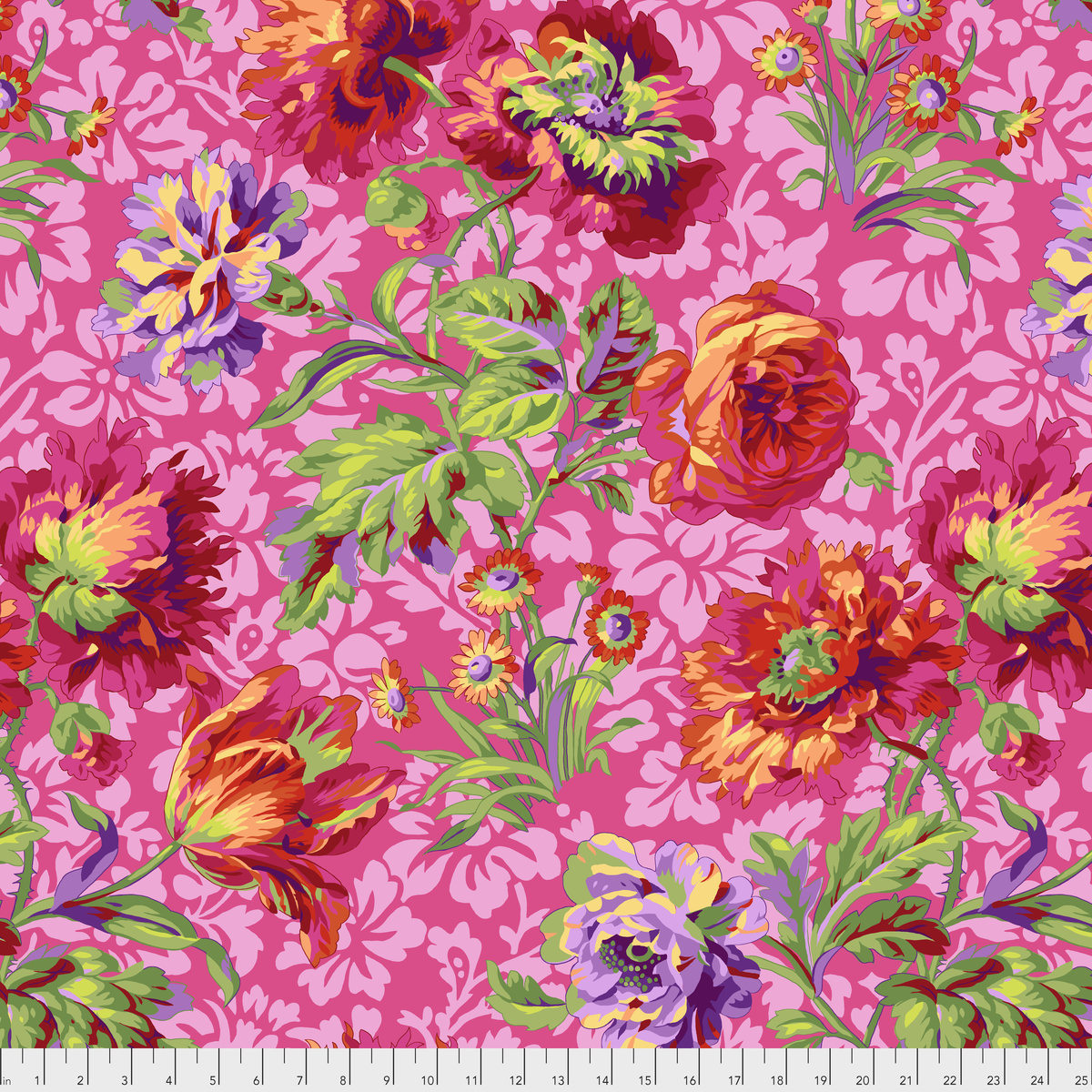 Baroque Floral Red Busy Bee Quilt Shop