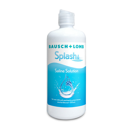 Bausch + Lomb Splash Saline Solution 355mL