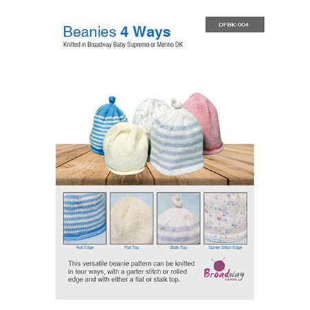 Beanies 4 Ways by Broadway Yarns