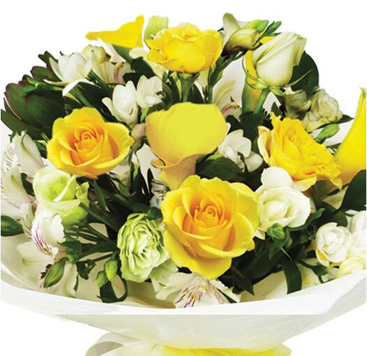 beautiful yellow bouquet delivered auckland wide