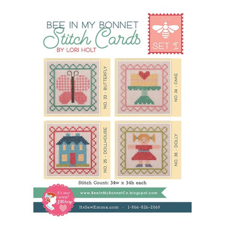 Bee in My Bonnet Stitch Cards Set 1 by Lori Holt