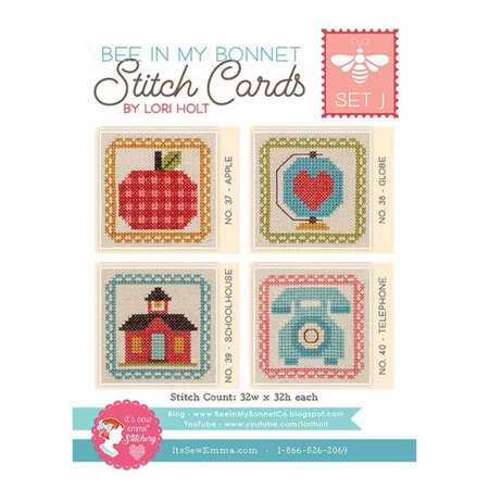 Bee in My Bonnet Stitch Cards Set J by Lori Holt