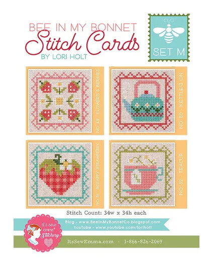 Bee in My Bonnet Stitch Cards Set M by Lori Holt