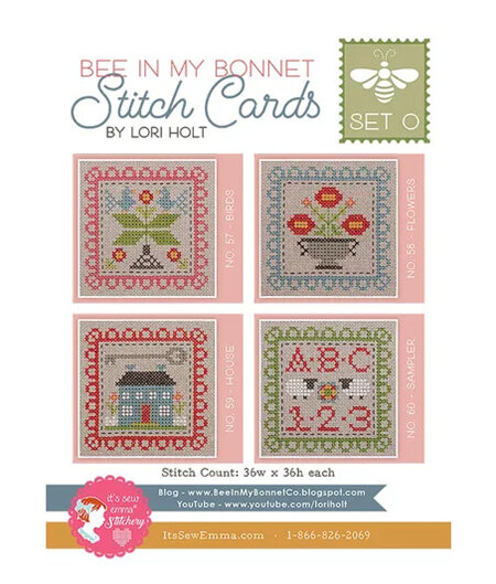 Bee in My Bonnet Stitch Cards Set O by Lori Holt